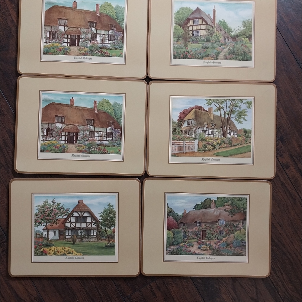 Pimpernel Placemats 9×12" Set of 6 English Cottages